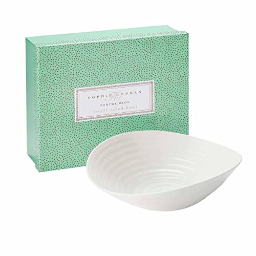 Portmeirion Sophie Conran White Small Salad Bowl | 9.5 Inch Serving Bowl For Salad, Pasta, And Fruit | Made From Fine Porcelain | Dishwasher And Microwave Safe #TOP2