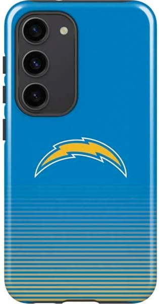 Skinit Pro Phone Case Compatible with Galaxy S23 - Officially Licensed NFL Los Angeles Chargers Black & White Design