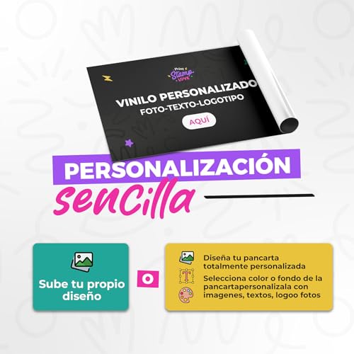 Miniatura 5 de Fotomurales Decorativos Pared O Negocio - Pegatina Personalizada En Vinilo - 20 Medidas A Elegir - Cartel Personalizado Ideal Fotomural O Publicidad - Añade Imagen, Texto, Foto O Logo 200x100cm