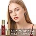 AISAZG Shining Crystal Velvet Lip Glaze, Matte Finish, Long-Lasting, Lightweight, Non-Fading, Non-Staining (#03 DAYLIGHT FIREWORK)