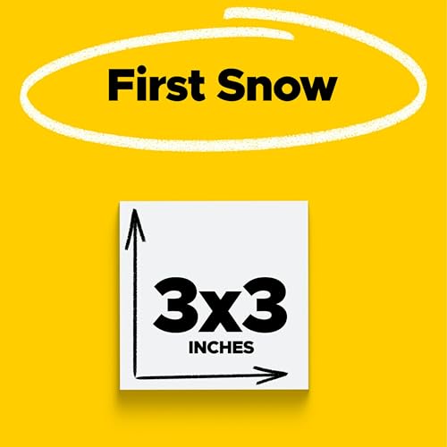 Post-it Super Sticky Notes, 5 Sticky Note Pads, 3 x 3 in., School Supplies, Office Products, for Vertical Surfaces, Monitors, Walls and Windows, First Snow White - Image 2