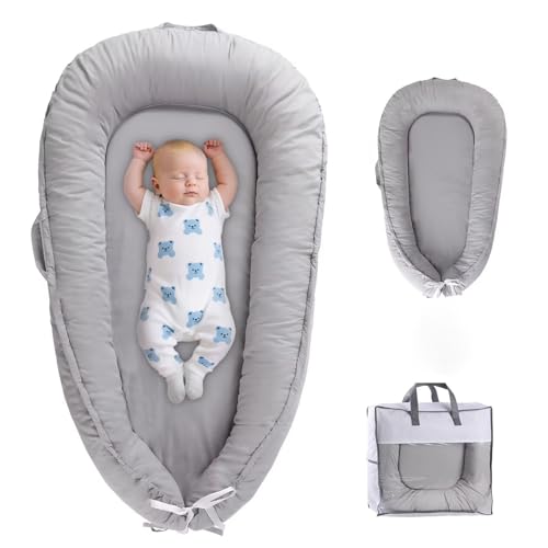 Image of Baby Lounger Cover for Newborn 0-24 Months, Baby Nest Snuggle Me Lounger Cover Soft Breathable Cotton, Newborn Essentials for Baby Boys & Girls Gift, Portable Infant Lounger for Home and Travel