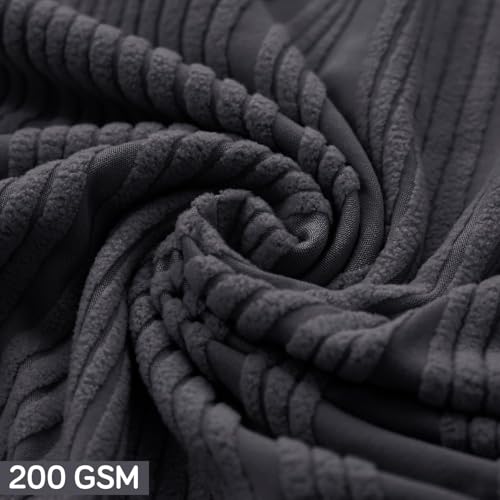 Image of HOKIPO 200 GSM Premium Knitting Jacquard Elastic Dining Table Chair Cover Set of 2, 'Nestiva Series' Porpoise Grey (NEW-AR-6072-GRY*2)