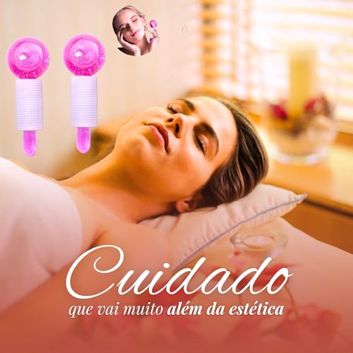 Massageador Profissional Facial e Corpo Ice Globe Cristal da Beleza Gelado Anti Envelhecimento, Anti