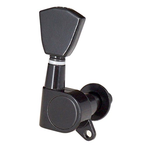 Sharplace 6pcs Clés Mécaniques Machine Pegs Tuners Têtes Cheville 6R Droite pour Guitare Acoustique Electrique – noir - Les Beatles, Paul McCartney, John Lennon, RIngo Starr, George Harrison Sharplace 6pcs Clés Mécaniques Machine Pegs Tuners Têtes Cheville 6R Droite pour Guitare Acoustique Electrique - noir – Image 3