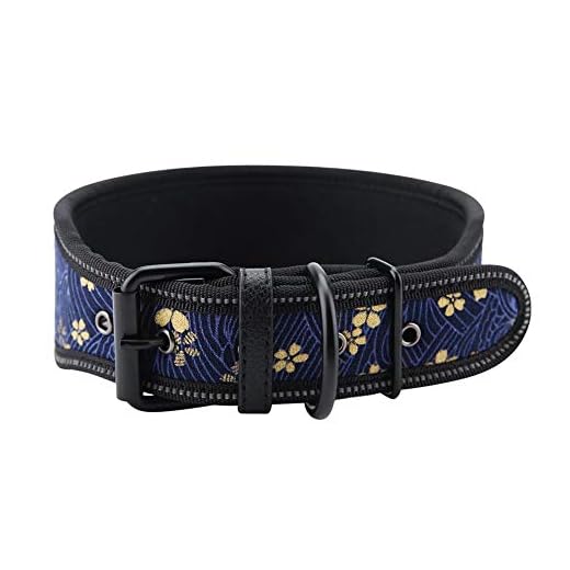 Nobby Halsband mit Tuch rot L: 55 cm 6 Pssopp Hundehalsband aus Nylon verstellbares Nylonhalsband Bequemes Sicherheitshalsband mit reflektierender Schnalle für mittelgroße und große Hunde(S-Marineblau)