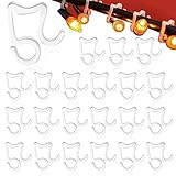 WHC 100 Stück Haken Dachrinne Lichterkette Haken Lichterkette Außen Haken Weihnachtsbeleuchtung Regenrinnen Haken PP Lichterkette Halterung Dachrinnenhaken Biegen für Lichterketten Weihnachten Deko