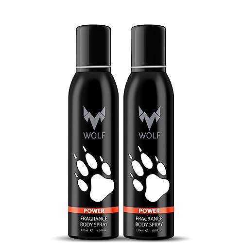 Image of Wolf Power Pack of 2- No Gas Perfumed Bodyspray for Men-(120 ml+120 ml)