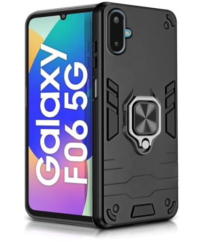 Image of AIBEX Armor Back Cover Compatible for Samsung A06 5G / Samsung F06 5G / Samsung M06 5G| Rugged Shockproof Case with Ring Holder & Kickstand | Military-Grade Protection | Magnetic Car Mount Compatible