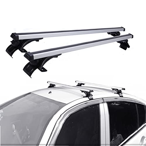 PARTOL 47  Universal Roof Rack Cross Bar Aluminum Alloy Cargo Bar with 3 Different Sizes of Mounting Clamp, Car Roof Rack Crossbars Luggage Carrier for Most Car Vehicles SUV