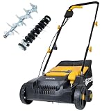 MZK 13-Inch 2-in-1 Electric Dethatcher