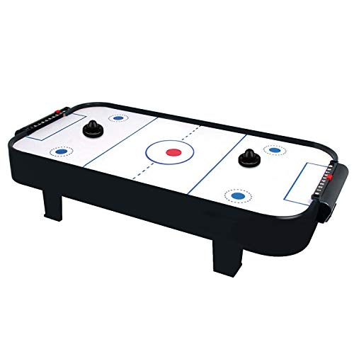 ONE250 Air Hockey Pushers and Red Air Hockey Pucks, Goal Handles Paddles Replacement Accessories for Game Tables (4 Striker, 4 Puck Pack) (Black)