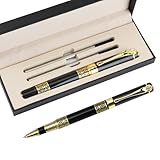 Materiales de alta calidad: fabricado con precisión, este bonito juego de bolígrafos incluye un fuerte barril de metal con un tubo de acero integrado para una resistencia duradera. Su diseño premium garantiza que no se desgaste fácilmente, ofreciendo bolígrafos de lujo para hombres y mujeres que quieren fiabilidad, sofisticación y estilo en sus herramientas de escritura.