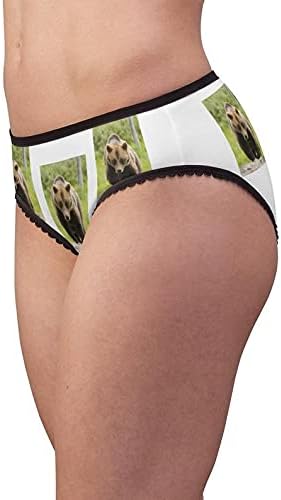 Grizzly Bear Panties, Grizzly Bear Underwear, Briefs, Cotton Briefs, Funny Underwear, Panties For Women