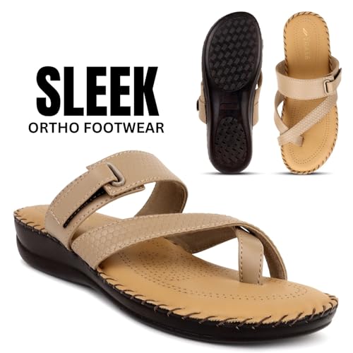 Image of TRASE Sleek Women's Casual Ortho Slippers - Stylish Toe Ring Slippers - Ortho Soft Slippers For Women