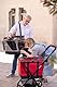 Carlett - Cube P Ruby | 3 in 1 Transporttasche für Tiere | Roulette Transporttasche | Security Frein | Etanche | Kompatibel mit dem Kurspaket | Rouge