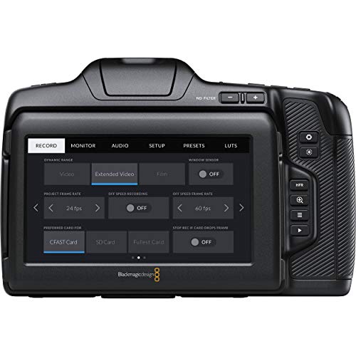 Blackmagic Design Pocket Cinema 6K Pro Camera (EF Mount) with Starter Accessory Bundle - Includes: 3X Seller Supplied Replacement Batteries, AC/DC Rapid Travel Charger, Cleaning Cloth & More