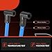 A-Premium 9PCS Spark Plug Wires Replacement Compatible with Chevrolet Ford GMC Mercury Jeep Pontiac Automotive Ignition Wire fit for HEI SBC BBC 350 383 454 Engine, Mustang, Gladiator, Blue