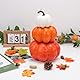 Gresorth 29cm Gefälschte Gestapelt Kürbis Turm Anzeigen Künstliche 3 Schichten Gemüse Modell Faux Simulation Mehrfarbig Dekoration Halloween Weihnachten