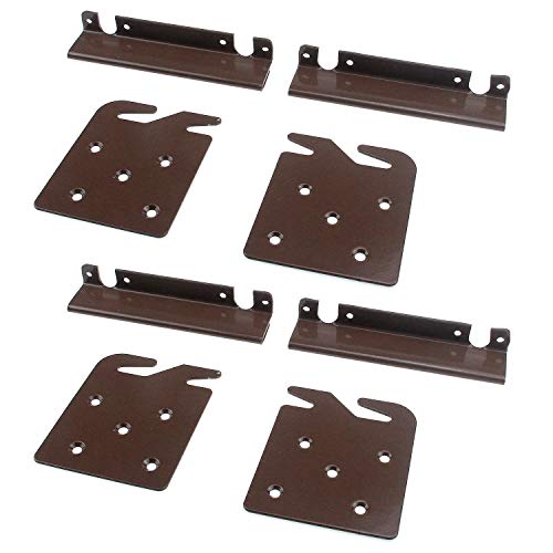 Coshar Bed Frame Bracket Bed Part Replacement, 2 Set For Left And 2 Set For Right For Footboard And Headboard, Heavy Duty #TOP5