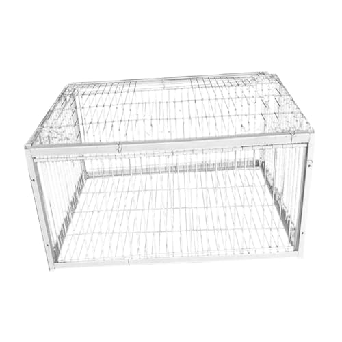 perfk Jaula para pájaros y Palomas, colección automática de Palomas, Soldadura de Metal Grande, gallinero Humano, Jaula para Pollos para almacenes, Granjas, 2 Entrar