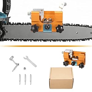Chainsaw Sharpener with 3PCS Carbide Cutter，Chainsaw Chain Sharpening Jig Kits，Portable Manual Chain Saw Sharpener…