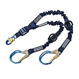 3M DBI-SALA SHOCKWAVE Force2 1246032 Shock Absorbing Lanyard, Snap Hook One End, Alum Rebar 25