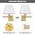 TRLIFE Dimmable Wall Sconce, Remote Control Dimming 10-100% and Adjustable Color Temperature 2700K-6500K Brushed Brass Swing Arm Wall Lights with Plug in Cord, 9.4" Medium White Shade(2 Pack, 2 Bulbs)