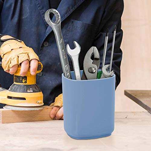 Acrimet Jumbo Pencil Cup Caddy Holder Organizer na biurko (plastik) (jednolity niebieski kolor)