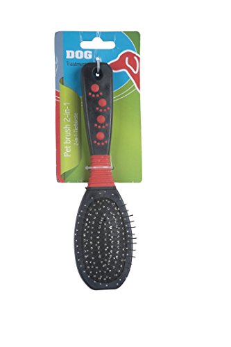 Double Dog Brush 20cm, Black