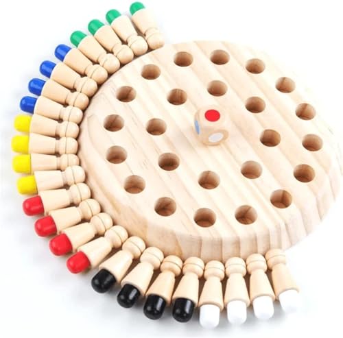 Image of Hop N Play Wooden Memory Match Stick Chess Game Board Game | BLOWEST | Colorful | Early Educational Toys Gifts for Boys, Brain Games | Kids
