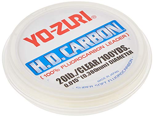 image for Yo-Zuri H.D. Carbon Fluorocarbon Leader Line, Clear, 15-Pound/30-Yard,