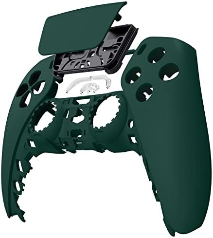 eXtremeRate Racing Green Soft Touch Touchpad Front Shell Compatible with ps5 Controller BDM-010 020 030 040 050, DIY Replacement Shell Custom Touch Pad Cover Compatible with ps5 Controller - 2