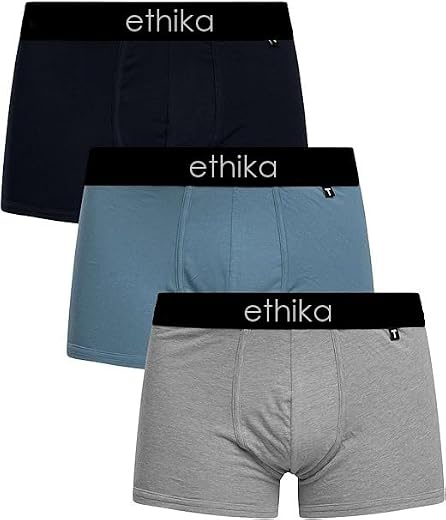 Ethika Anti Bacterial Micromodal Solid Underwear for Men Combo Airsoft Trunk Breathable Inner for Men Sweatproof Underwear...