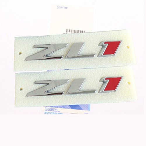 genuine gm camaro - Yoaoo 2X Genuine Gm Camaro Zl1 Emblem Badge Letter Rear Side Zl1 Door OEM Chrome Red