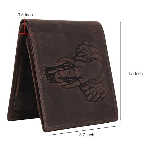 URBAN FOREST Mastodon Vintage Brown Leather Wallet for Men 5 41FDo8zVe7L