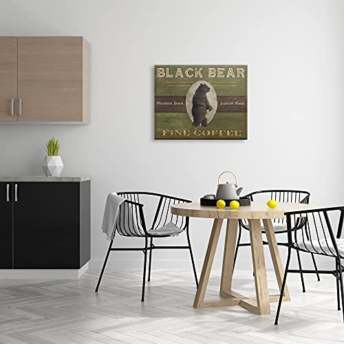 Rustic Bear Coffee Kitchen Sign, 24 x 30 Inch Canvas Wall Art by Stupell Industries - Used condition - Image 3