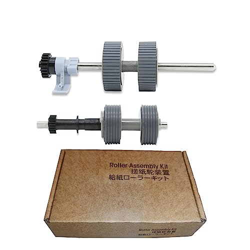 Image of 2023 Upgraded PA03540-0001 PA03540-0002 Brake Roller Pick Roller with Shaft Scanner Part,Compatible with Fujitsu Fi-6130 Fi-6130Z Fi-6140 Fi-6140Z Fi-6230 Fi-6230Z Fi-6240 Fi-6240Z Fi-6125 Fi-6225