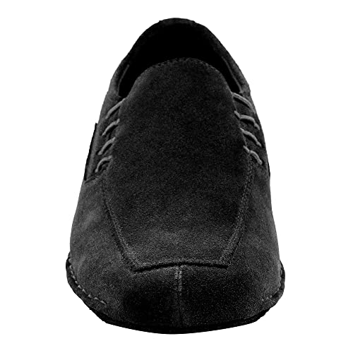 Very Fine Mens Darius Black Suede Ballroom Waltz Latin Salsa Rhythm Slipon Dance Shoe M 9.5 #TOP1