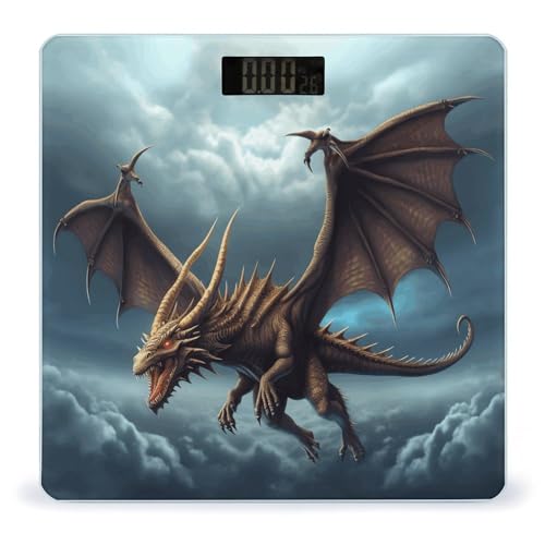 Báscula digital de baño con vidrio templado y pantalla LCD miniatura 1
