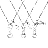 AKTAP Partners in Crime Necklace for 3 Friendship Jewelry Handcuff Necklace for Best Friends...
