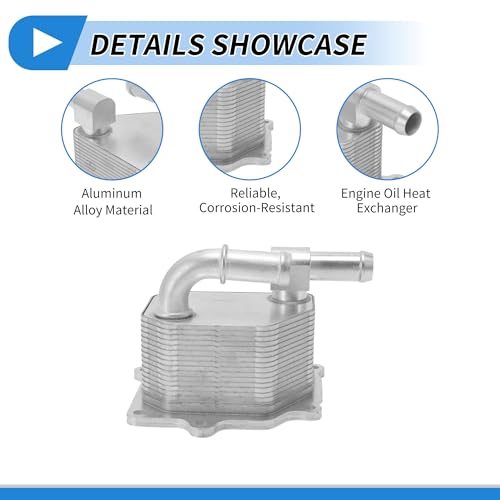 Partuto Engine Oil Cooler for Mazda CX-9 2007-2015 Transmission Oil Cooler Trans Cooler No.CA0214700 Aluminum Alloy 1 Pcs Car by Partuto - Used condition - Image 5