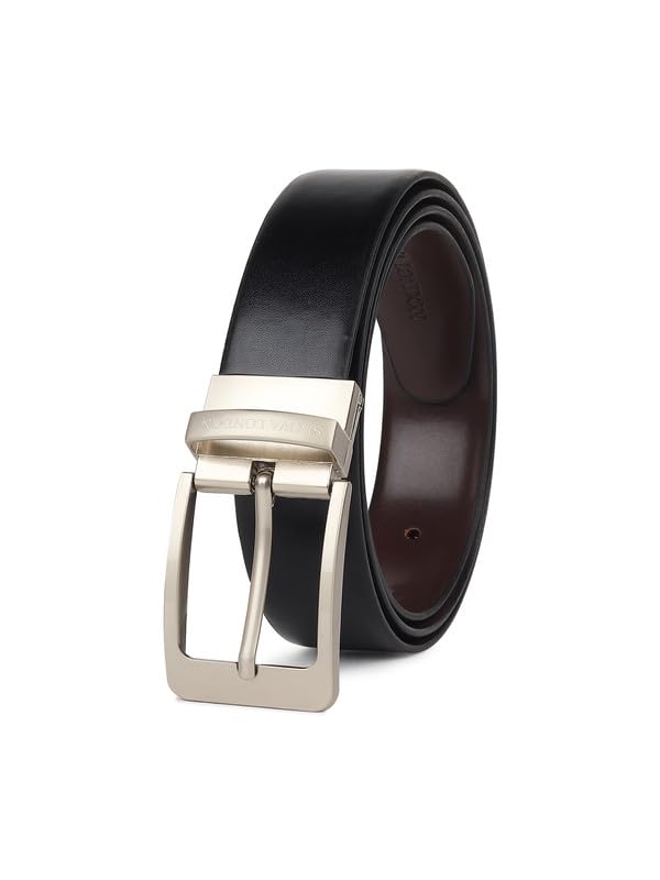 Men Black & Brown PU Leather Reversible Belt | Stylish Formal & Casual Belt for Men | Adjustable Pin Buckle | Suitable for Casual, Formal & Party | Reversible PU Leather Belts-image-49