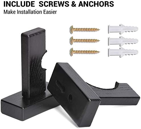 TOBWOLF 2PCS Baseball Bat Display Case, Baseball Bat Hanger Holder, Wall Mount Baseball Bat Horizontal Rack, Baseball Bat Bracket - Black