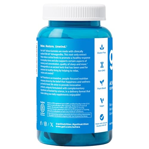 image for Goli Ashwagandha & Vitamin D Gummy - 60 Count - Mixed Berry, KSM-66, V