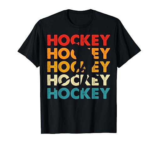 Funny hockey retro vintage sunset gifts for hockey player Camiseta