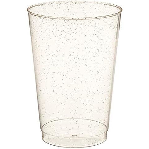 100 Count 12-Ounce Gold Glitter Party Cups Cover