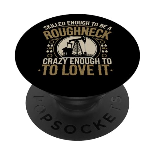 Funny Roughneck Oil Rig Worker Vintage Retro Uomo PopSockets PopGrip Adesivo