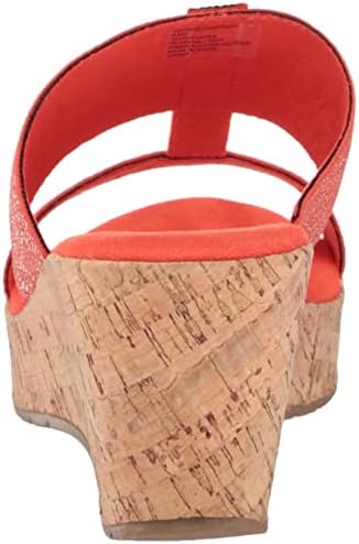 Anne Klein Women's Hardy Wedge Sandal, RED, 7.5 | Image 2