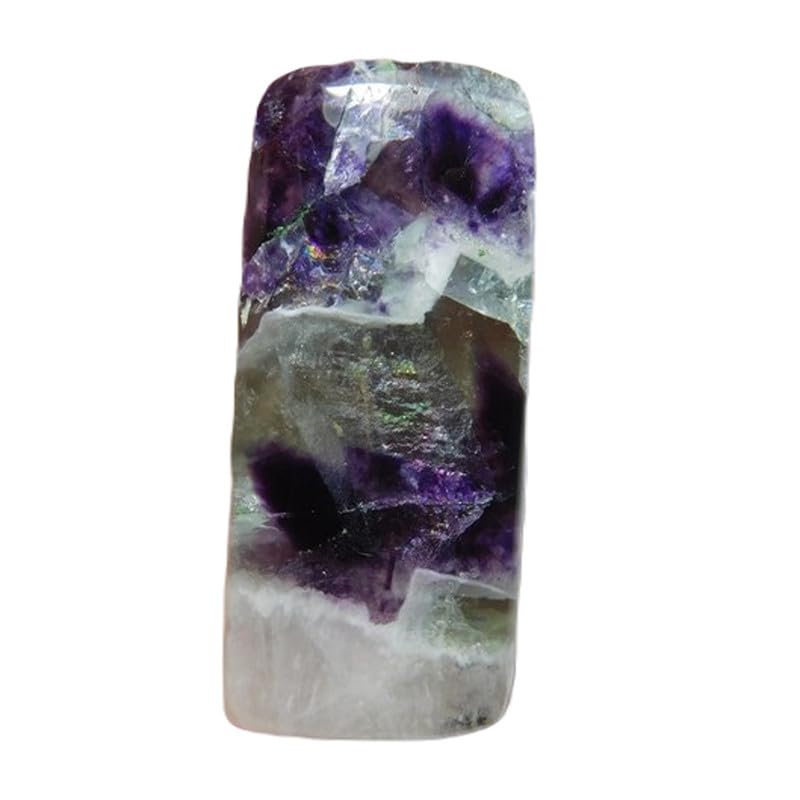 Fluorite naturelle rectangulaire de qualité cabochon, pierre précieuse en vrac GH_NAT_01883
